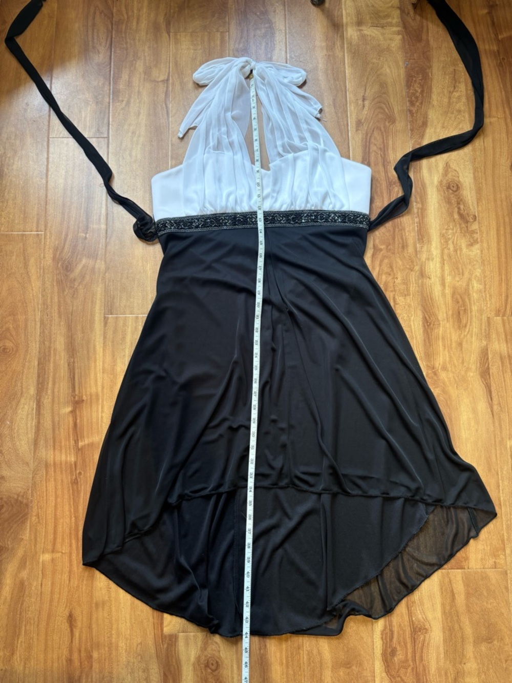 Black and White y2k Halter Dress - Picture 9 of 12